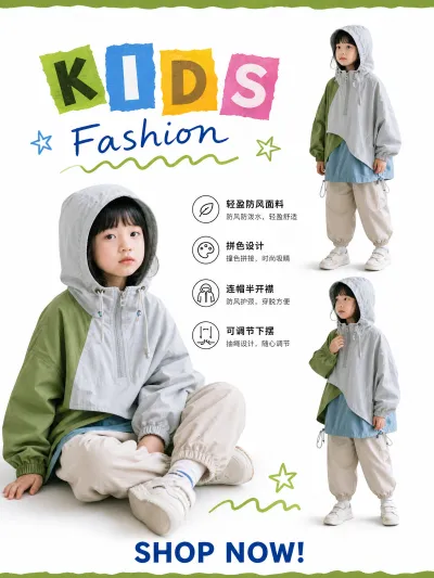 服装核心卖点创意图预览图