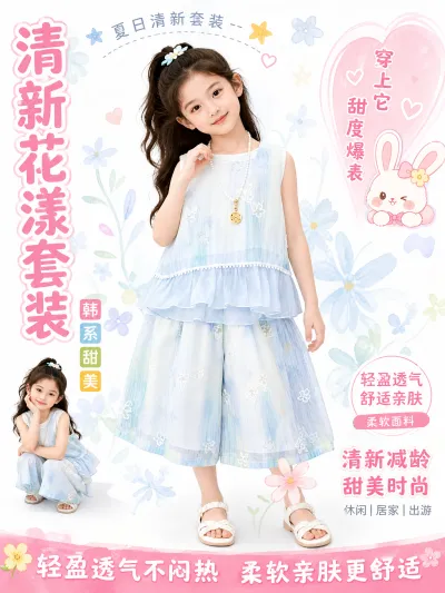 可爱风服装创意主图预览图