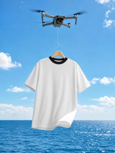 清新服装挂拍图预览图